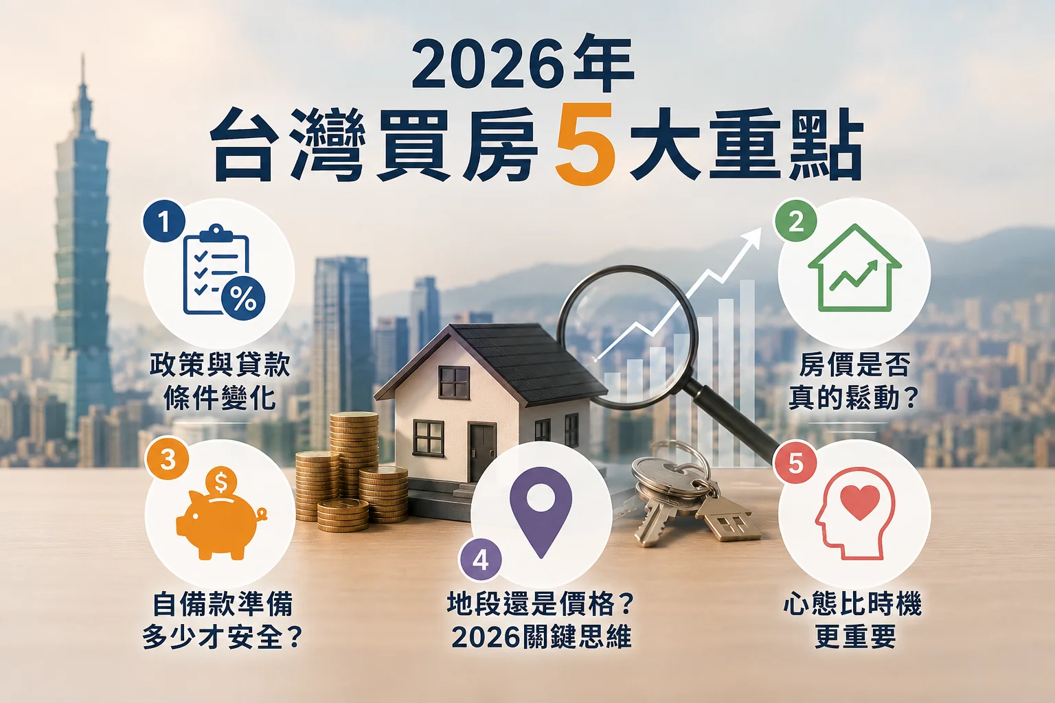 2026年台灣買房的5個重點